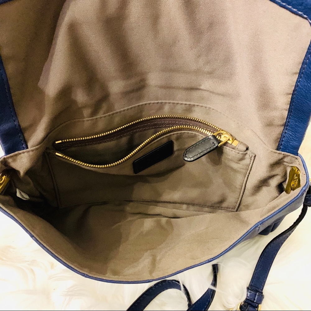 J.Crew deep royal blue leather clutch/crossbody - Picture 8 of 13